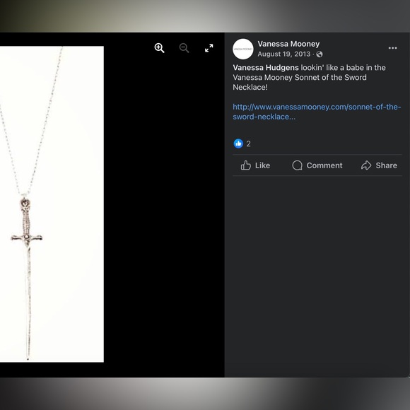 Vanessa Mooney sonnet of the sword silver dagger necklace - Picture 4 of 5